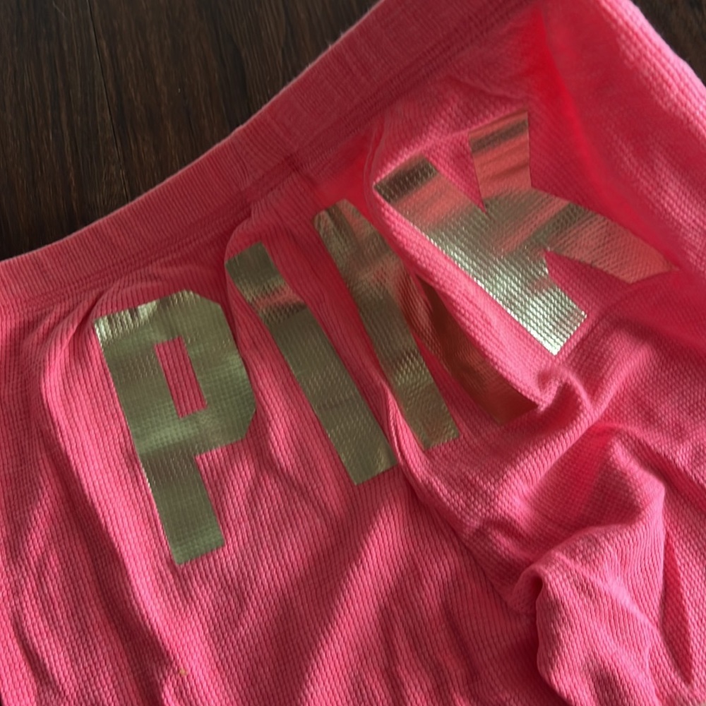 PINK thermal pants gold writing - Picture 3 of 4